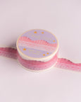 Pinky's - Fancy Lace Washi Tape - Pink Scallop