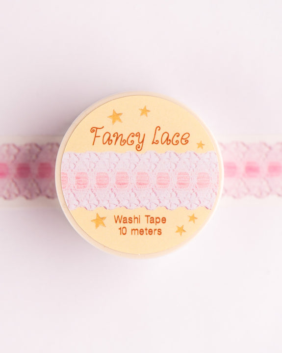 Pinky's - Fancy Lace Washi Tape - Poppy Pink