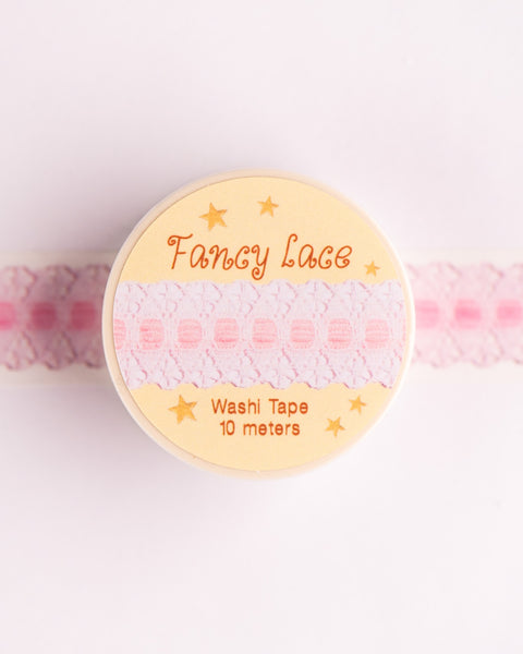Pinky's - Fancy Lace Washi Tape - Poppy Pink