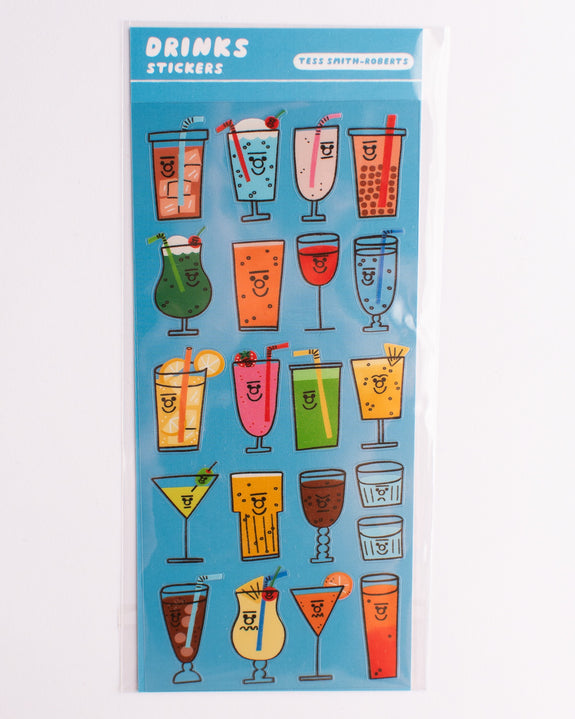 Tess Smith-Roberts - Sticker Sheet - Drinks