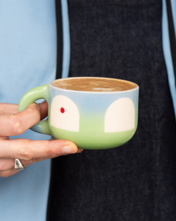 Jeje Things - Ceramic Mug - Green and Blue