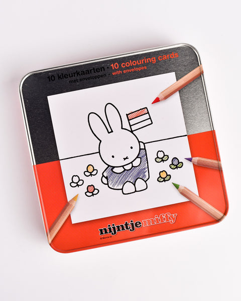 Miffy - Orange tin colouring in set