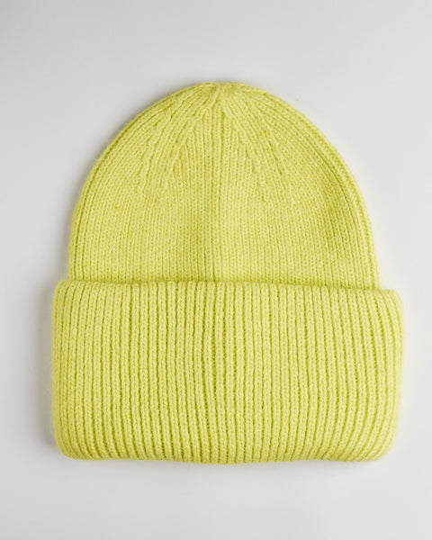 Billy Bamboo - Angora Blend Beanie - Chartreuse