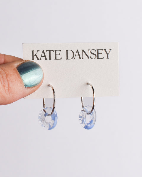 Kate Dansey - Iris Hoops - Baby Blue