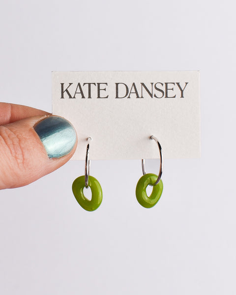 Kate Dansey - Iris Hoops - Chartreuse
