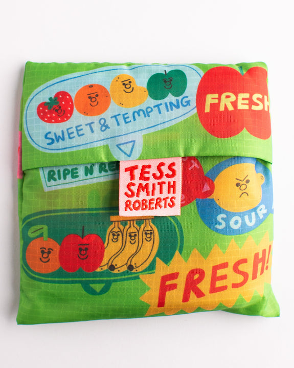 Tess Smith-Roberts - Reusable Bag - Fruit Stickers