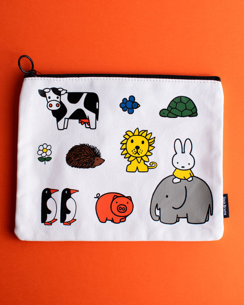 Miffy - Animals and Daisy Flat Pouch