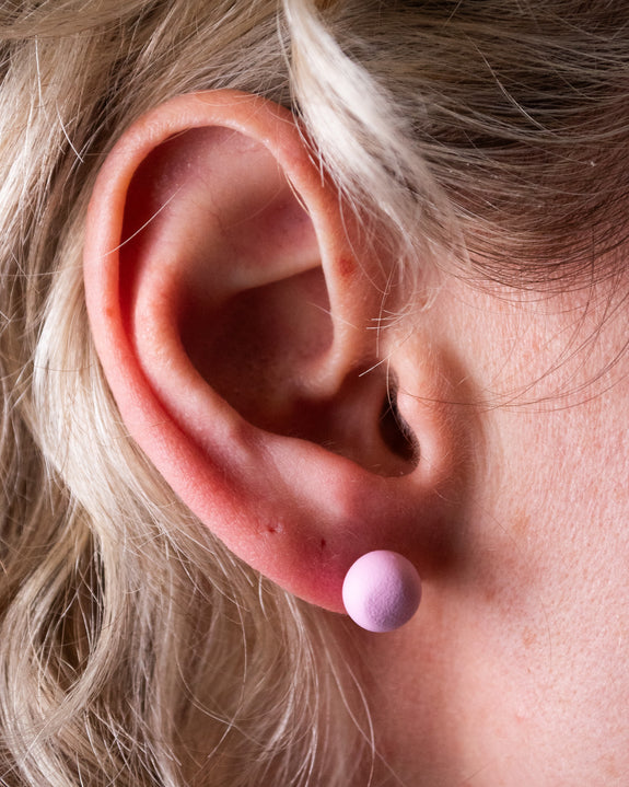 Emily Green - Fondant Pink Stud Earrings