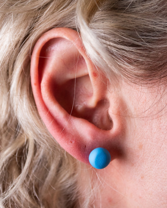 Emily Green - Bright Blue Stud Earrings