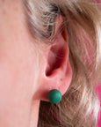 Emily Green - Clover Green Stud Earrings