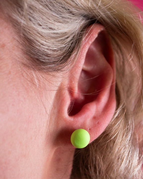 Emily Green - Lime Green Stud Earrings