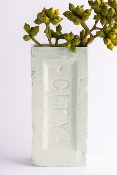 Yolkeye Ceramics - Brick Vase (Green)