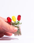 Glass Figure - Vase of Tulips