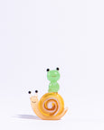 Glass Figure - Frog Riding Snail