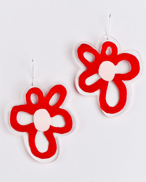 Dorkus Design - Bloom Earrings - Red