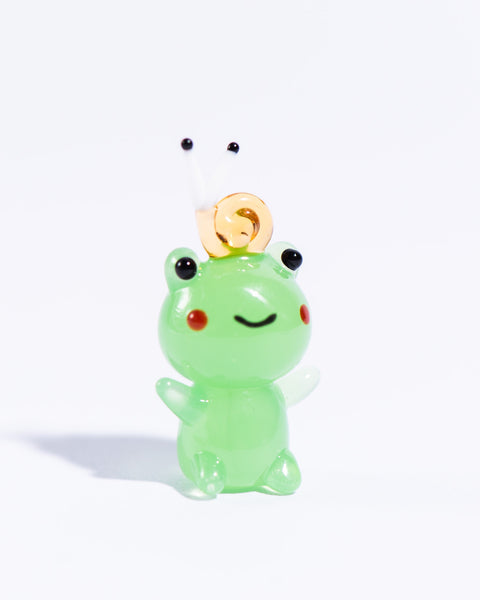 Glass Figure - Snail Riding Frog