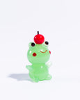Glass Figure - Frog with Apple
