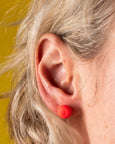 Emily Green - Bright Orange Stud Earrings