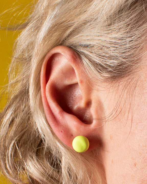 Emily Green - Acid Yellow Stud Earrings