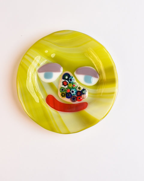 Lawn Bowls - 13cm Glass Plate - Quilt Nose