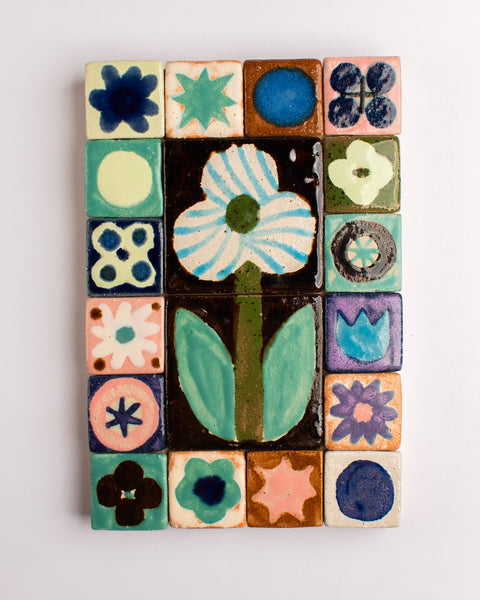 Esther Sandler of Togetherness - Good Omens - Framed Square Small Tiles with Iris