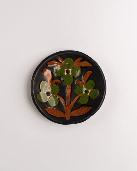 Esther Sandler of Togetherness - Good Omens - Ceramic Dish Small - Green Flowers