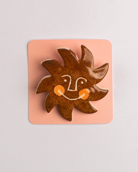 Esther Sandler of Togetherness - Good Omens - Brooch - Brown Sun
