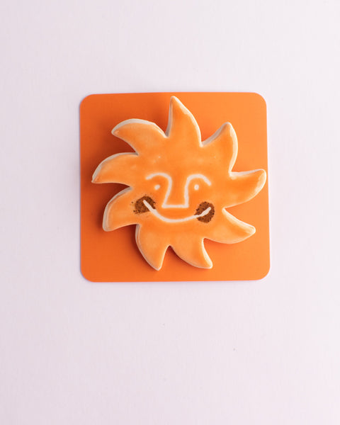 Esther Sandler of Togetherness - Good Omens - Brooch - Light Orange Sun