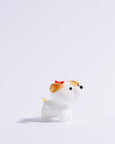 Glass Figure - Puppy with Bow