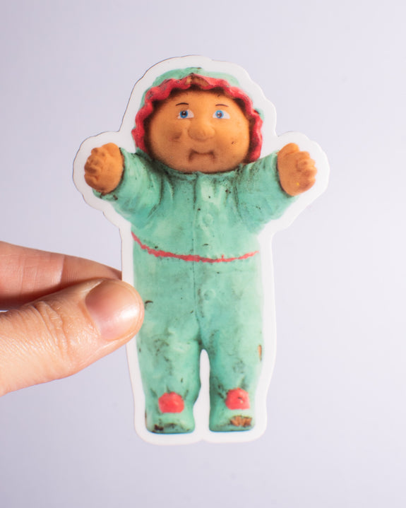 Cabbage Patch Kid Teal Sticker