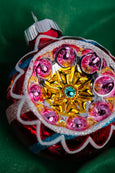 Christopher Radko - Holiday Glass Ornaments - Confetti Set of 8 with Santa