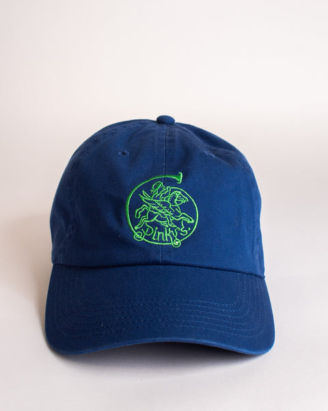 Pinky's Pegasus Cap - Green on Blue