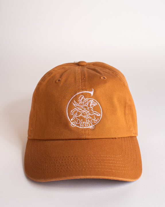 Pinky's Pegasus Cap - Light Pink on Caramel