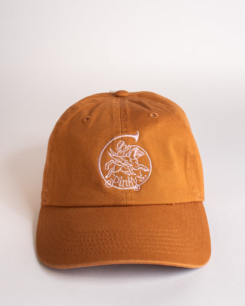 Pinky's Pegasus Cap - Light Pink on Caramel