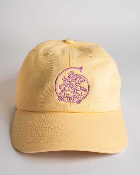 Pinky's Pegasus Cap - Lilac on Yellow