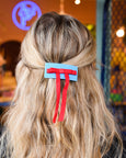 Chunks - Bow Barette Blue / Red