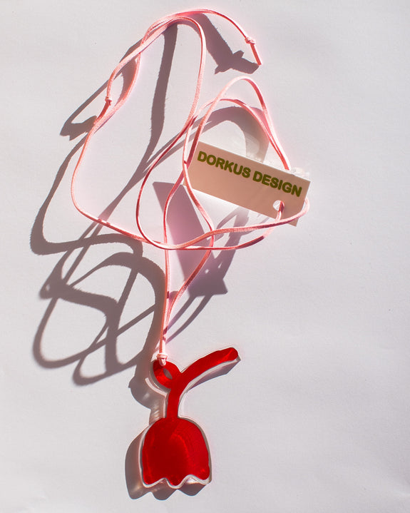 Dorkus Design - Tulip Necklace - Red