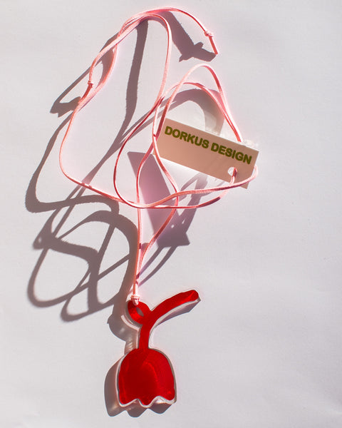 Dorkus Design - Tulip Necklace - Red