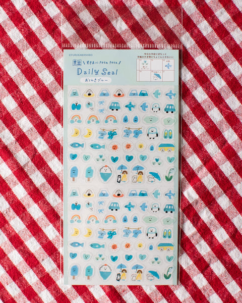 Furukawashiko - Daily Sticker Sheet - Weather Blue