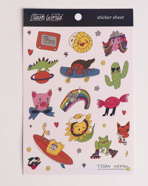 Tegan Iversen - Sticker Sheet - Holographic Finish