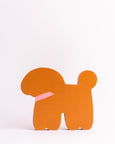 Tess Smith-Roberts - Painted Sculpture - Brown Dog Pink Collar
