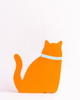 Tess Smith-Roberts - Painted Sculpture - Orange Cat Blue Collar