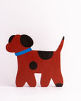 Tess Smith-Roberts - Painted Sculpture - Dark Brown Dog Blue Collar