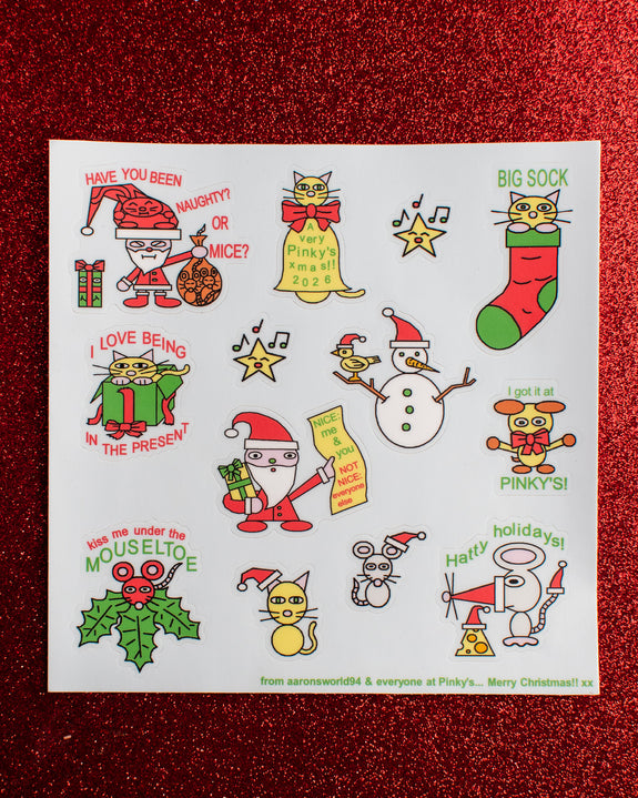 Aaronsworld94 x Pinky's Holidays Sticker Sheet
