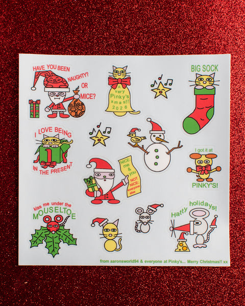 Aaronsworld94 x Pinky's Holidays Sticker Sheet