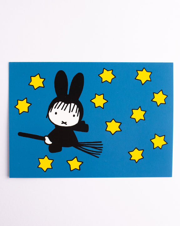 Miffy - Postcard - Miffy flying in the night sky