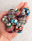 Christopher Radko - Holiday Glass Ornaments - 3cm Set of 20 - Confetti Shapes & Rounds