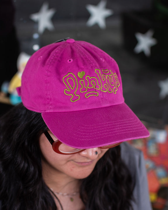 Pinky's Cap - Chartreuse on Fucsia