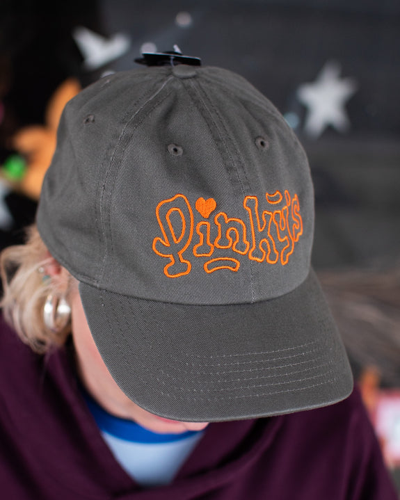 Pinky's Cap - Orange on Grey