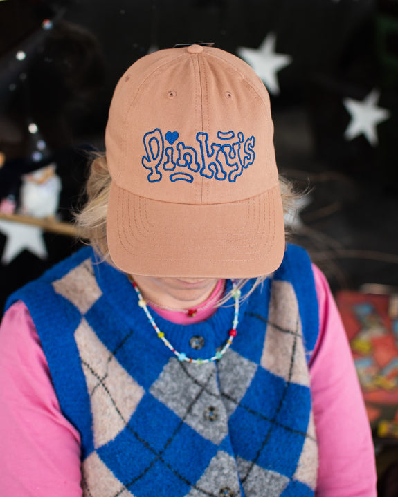Pinky's Cap - Blue on Blush